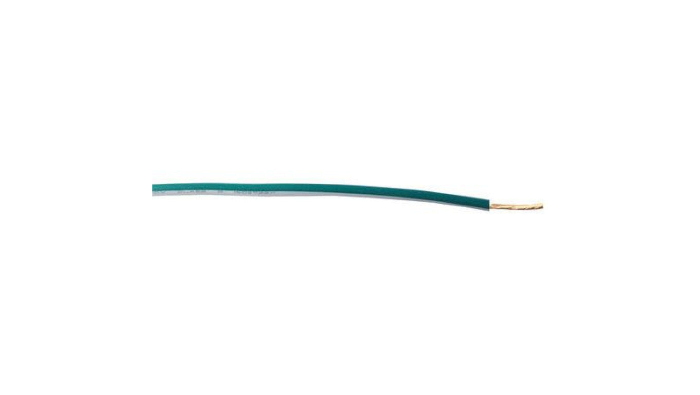 Przewód samochodowy, dł. 30m, 1 mm² CSA, kolor: Zielony/Biały, 600 V, -40 → +100C, RS PRO Odporność na ogień