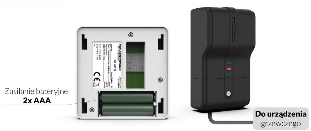 Bezprzewodowy  dwustanowy regulator pokojowy biały ST-294v2 Tech sterowniki