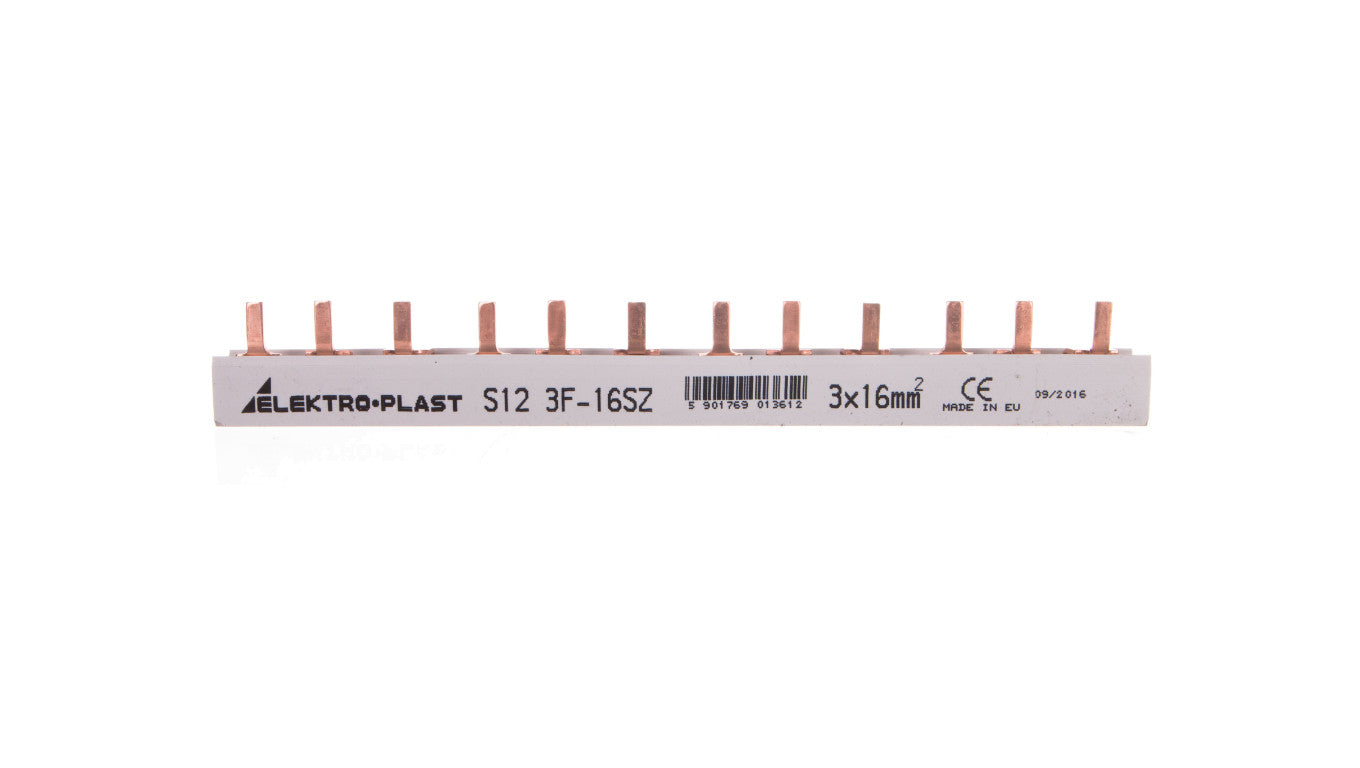Szyna prądowa typu PIN 3P 16mm2 100A 12 pinów IZS16/3F/12 45.262