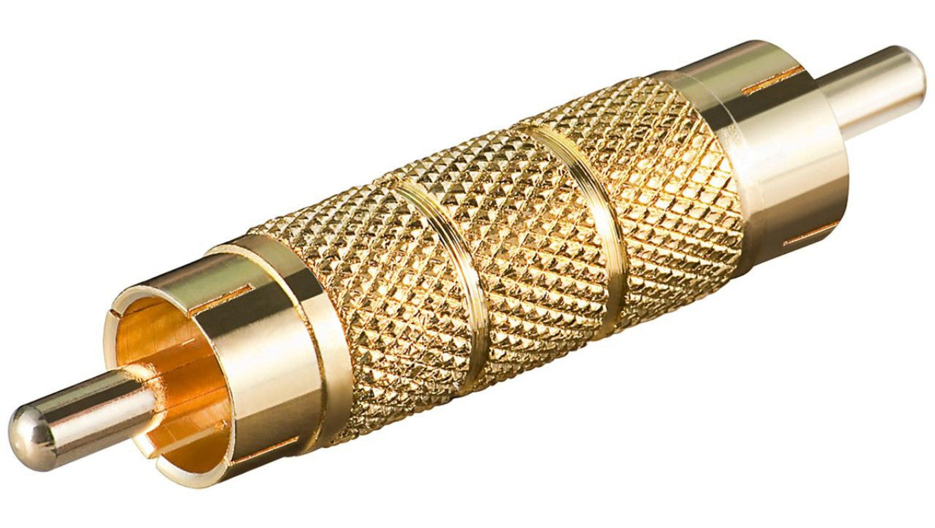 Adapter cinch, wtyk na wtyk, wersja złota