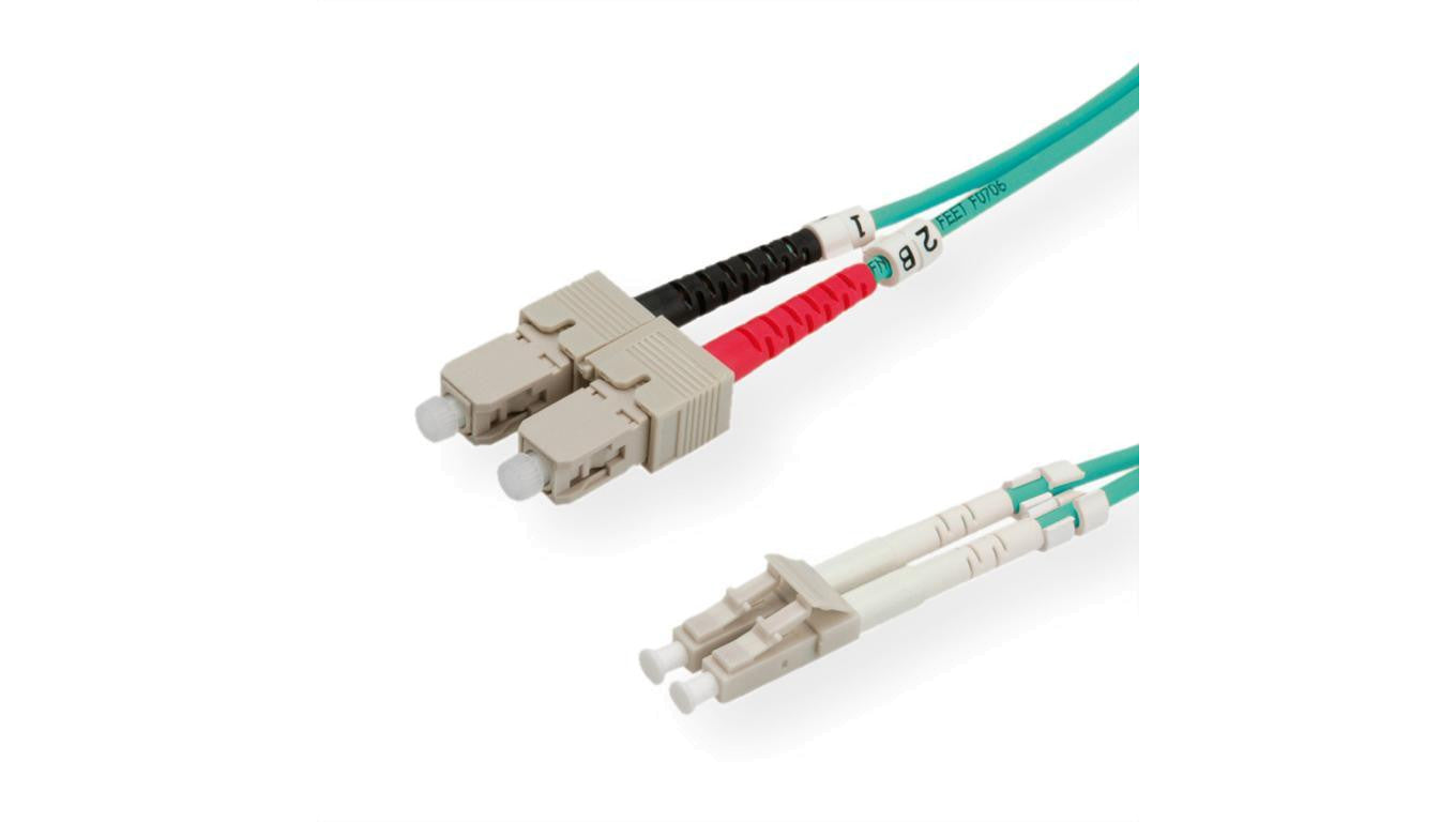 Kabel VALUE F.O. 50/125µm OM3, LC/SC, turkusowy, 3m
