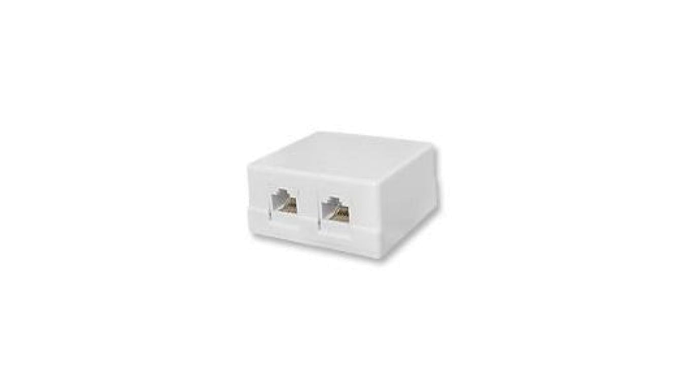 Gniazdo modularne natynkowe 2xRJ-45 kat.5e 8p8c Krone
