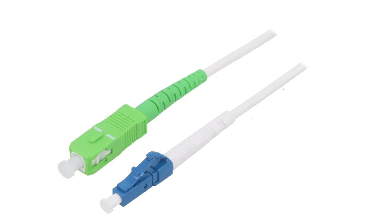 Patch cord światłowodowy OS2 LC/UPC,SC/APC 5m LSZH biały 59611