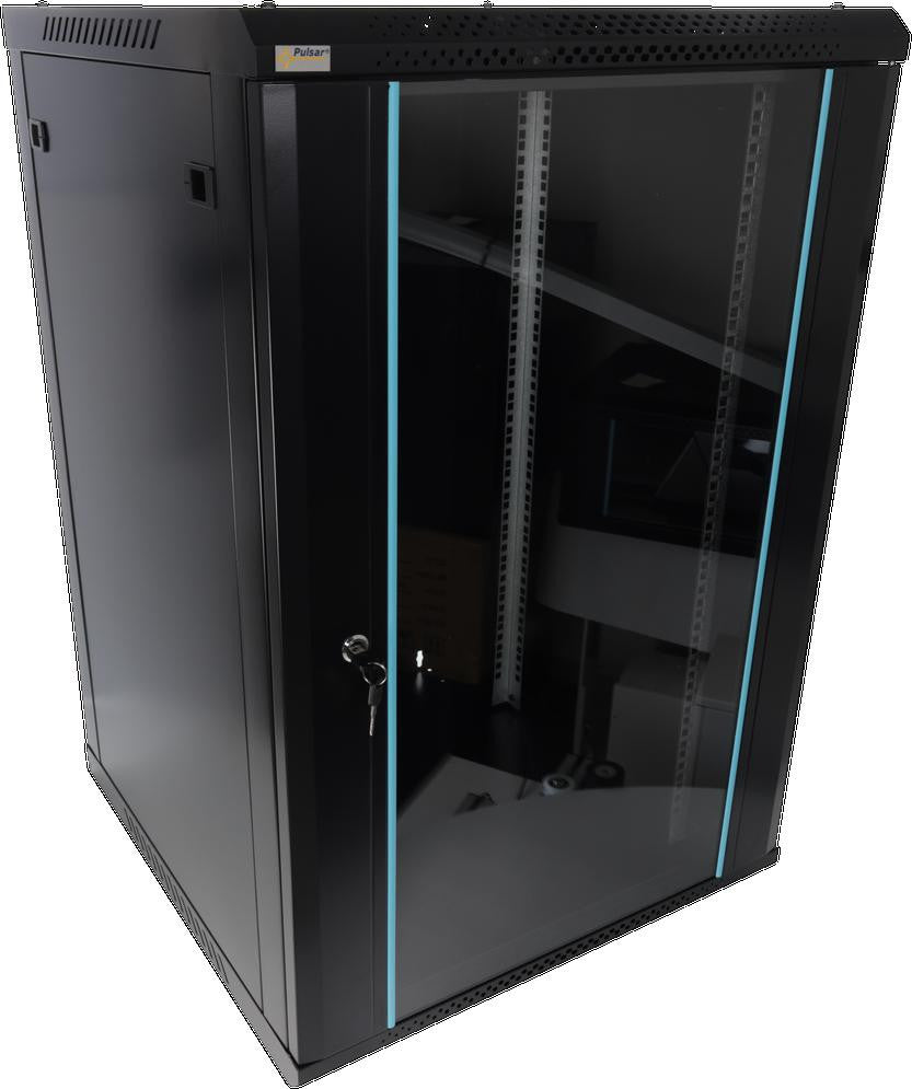 Szafa RACK Pulsar 18U / 19” wisząca do złożenia 600x600 czarna