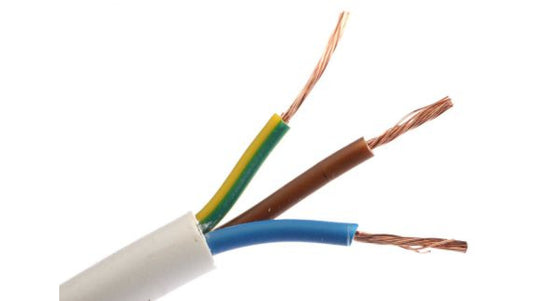Sieciowy kabel zasilający 3 Core Polichlorek winylu PVC Sheath Biały 9.7mm od , 300 V, 500 V