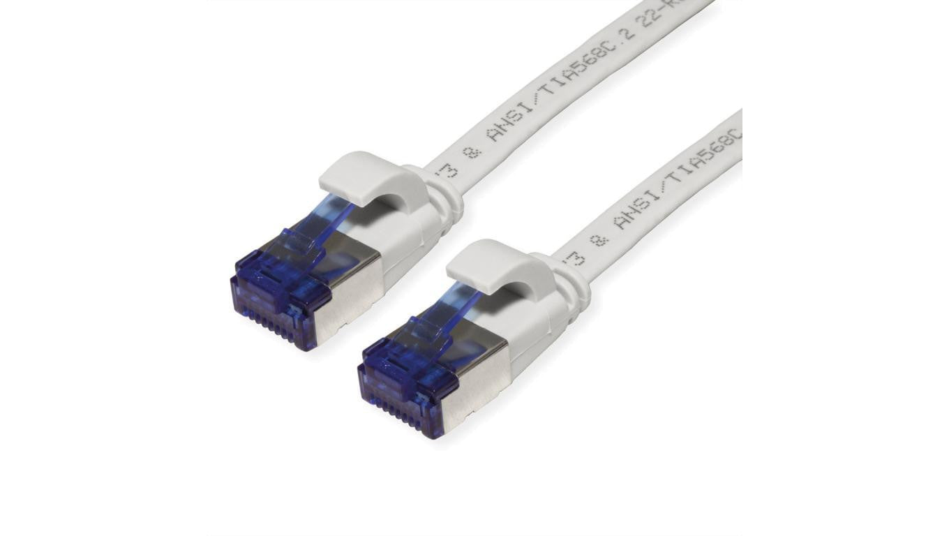 Kabel krosowy VALUE FTP, kat. 6A (klasa EA), bardzo płaski, szary, 1 m
