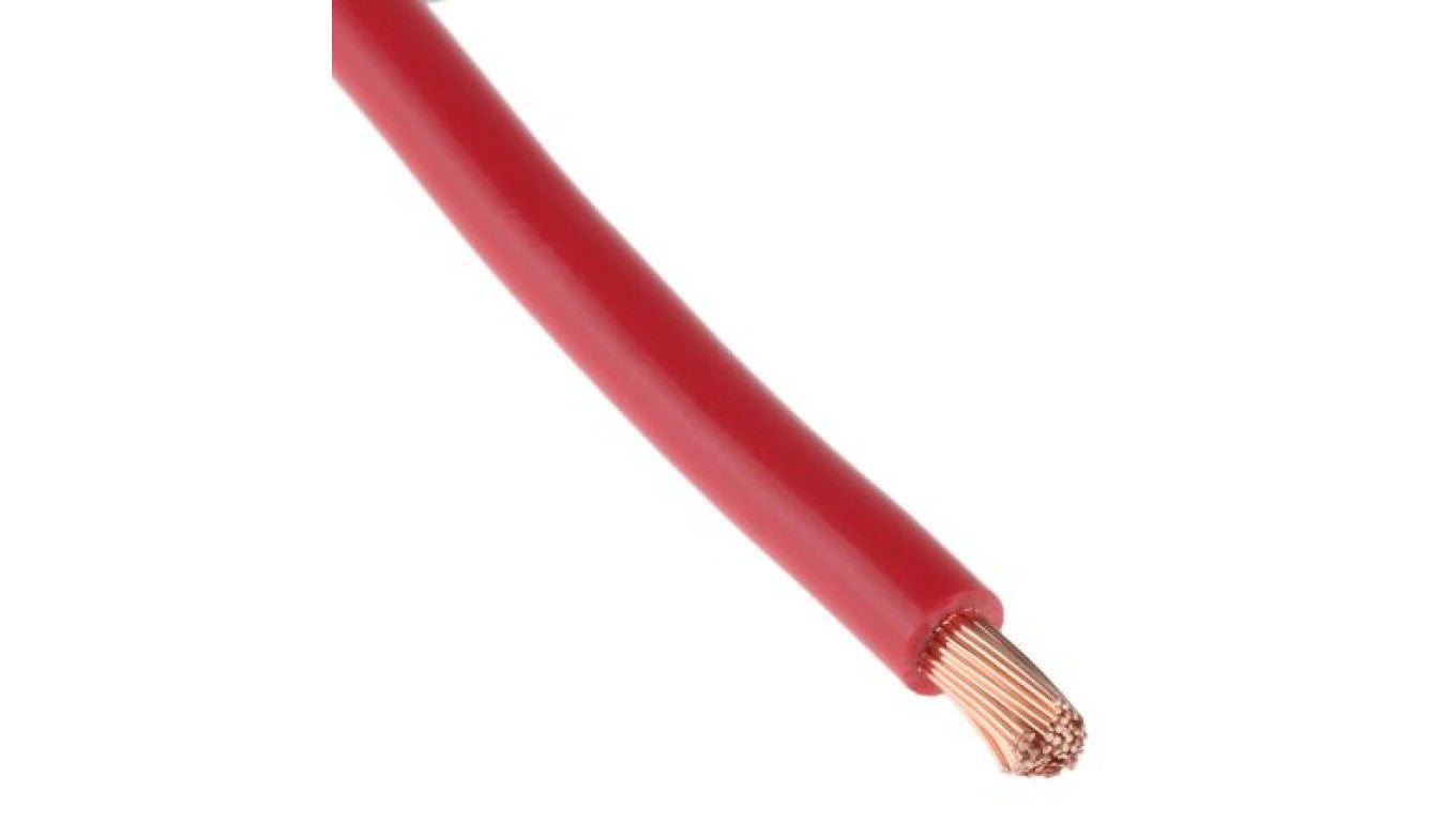 Jednożyłowy kabel sterowniczy CSA 10 mm², Maks. +70C 600 V Czerwony, RS PRO