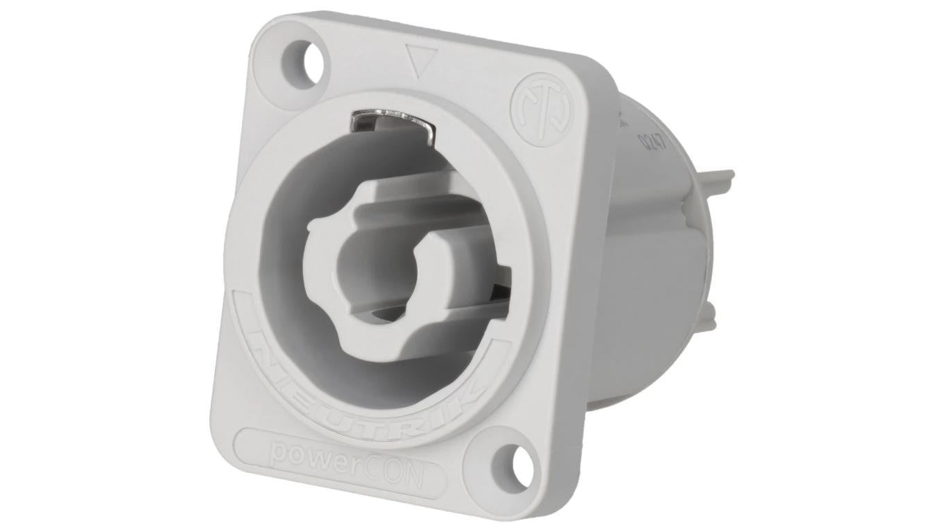 NEUTRIK Gniazdo tablicowe panelowe zasilające PowerCON 2P+Z 20A 250V szare NAC3MPXXB