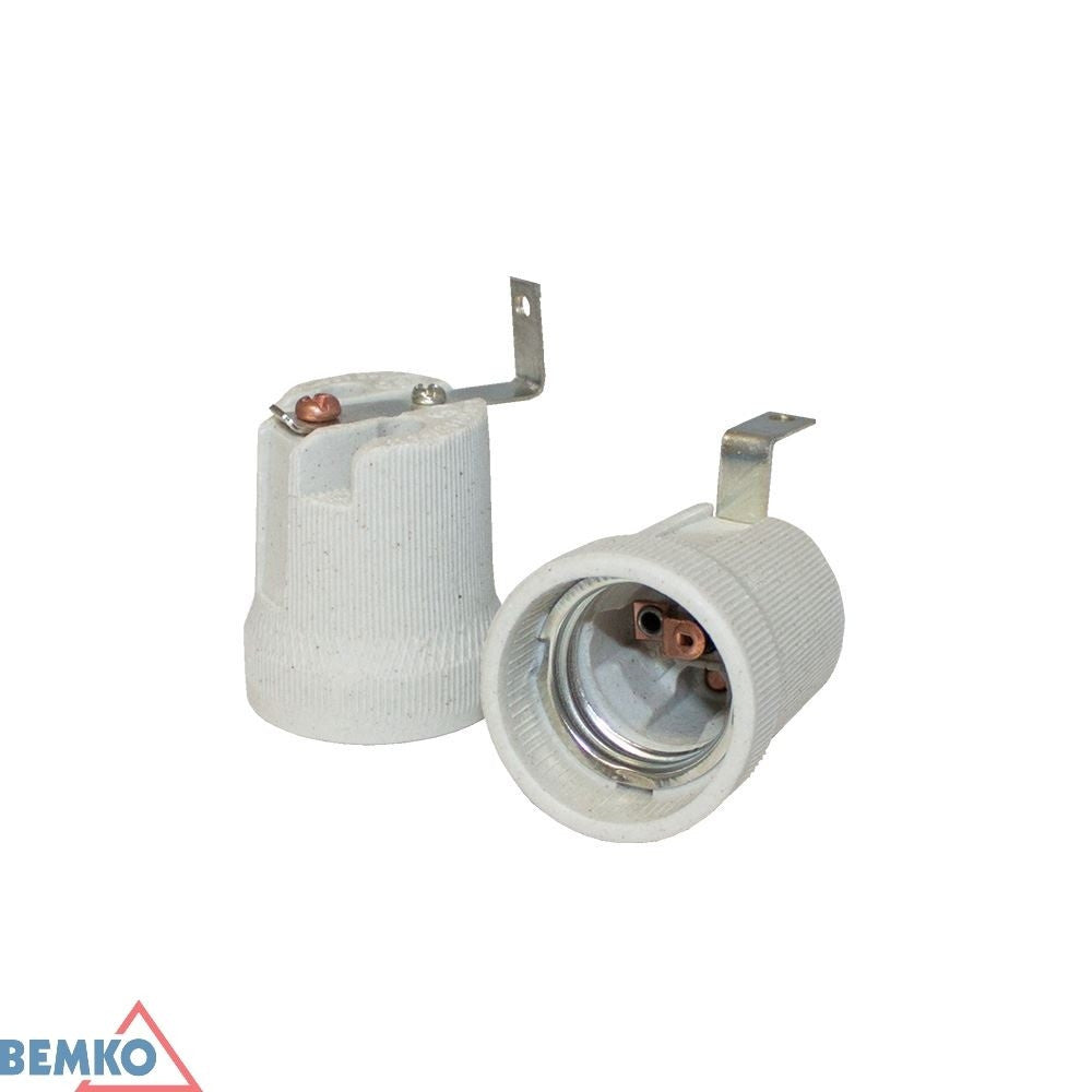 Oprawka ceramiczna E27 Z UCHWYTEM L