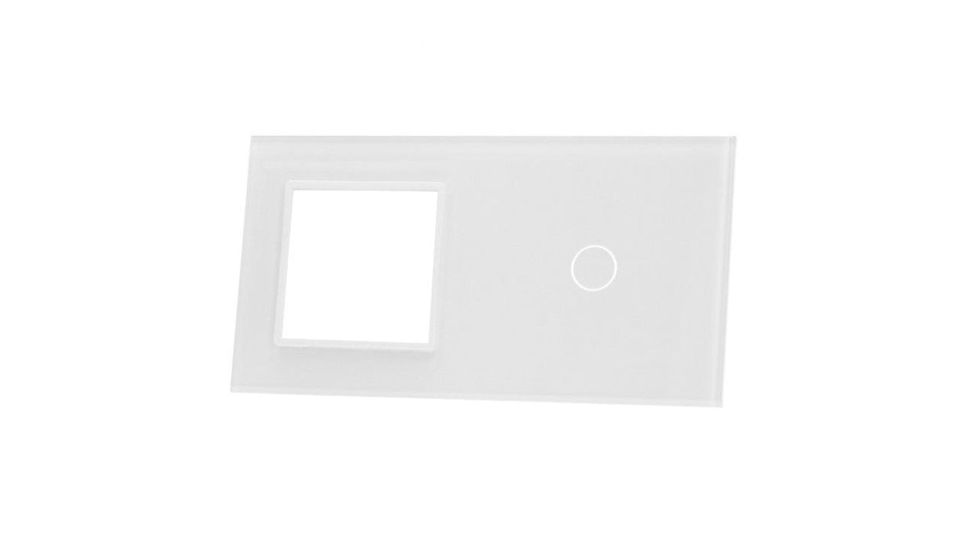 Livolo BIAŁY PANEL SZKLANY 1 + MIEJSCE NA GNIAZDO 701G-61
