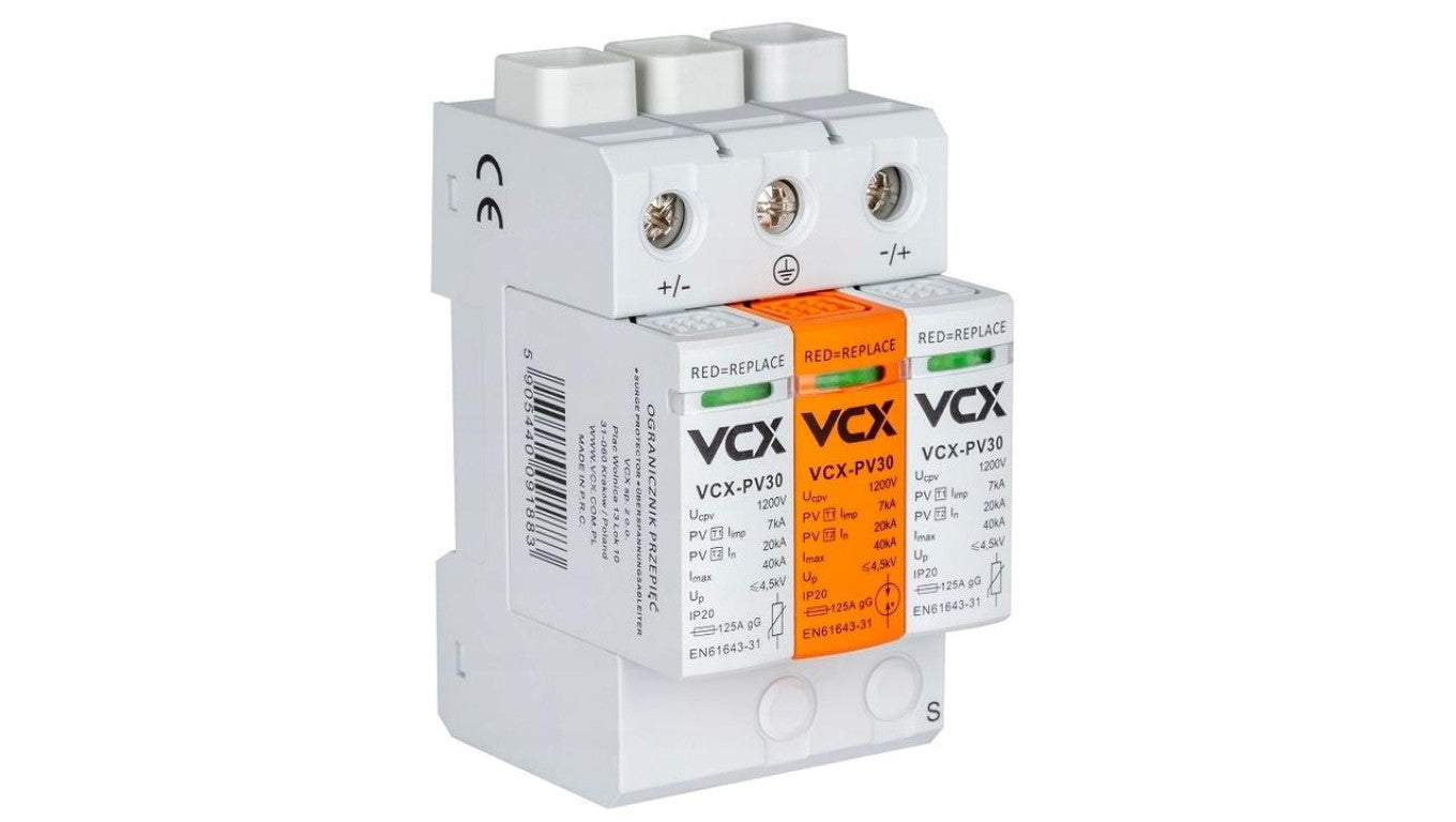 Ogranicznik przepięć T1+T2 B+C 3P 1200V DC 7kA PV30 ochronnik fotowoltaiczny