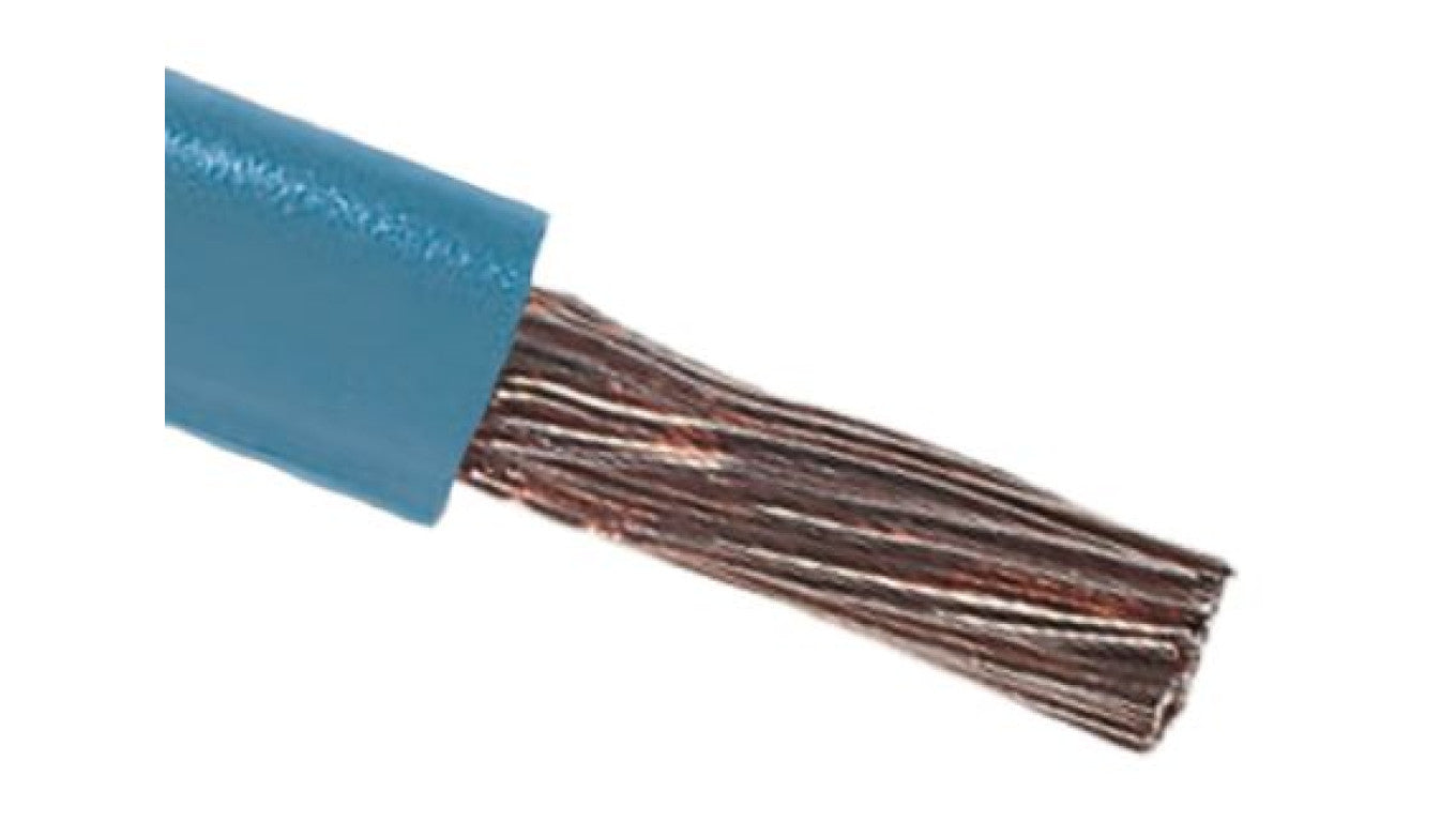 Kabel trzynormowy PCW, dł. 100m 6 mm², 53 A, 1 kV, -15 → +105 C Jasnoniebieski Pojedynczy rdzeń, RS PRO