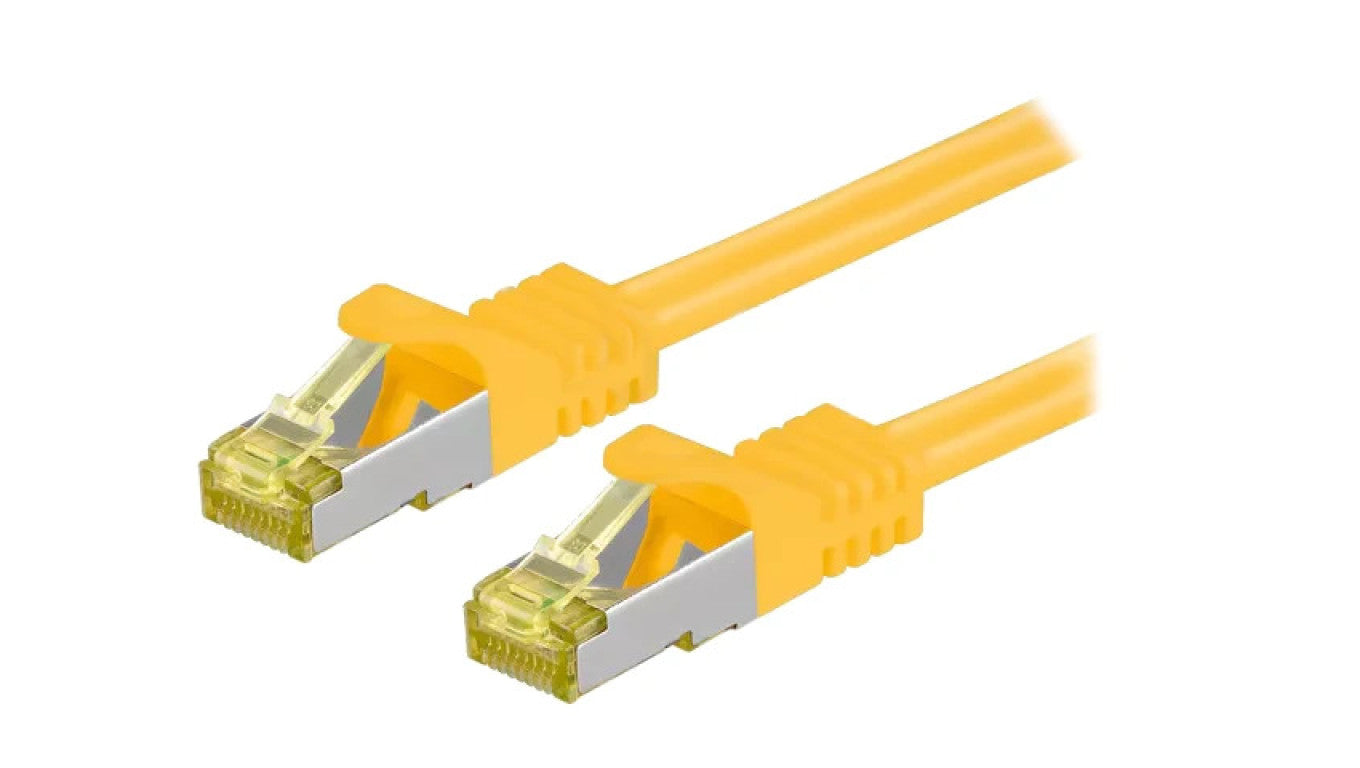 Patch cord S/FTP 6a linka Cu LSZH żółty 2m 26AWG 91602