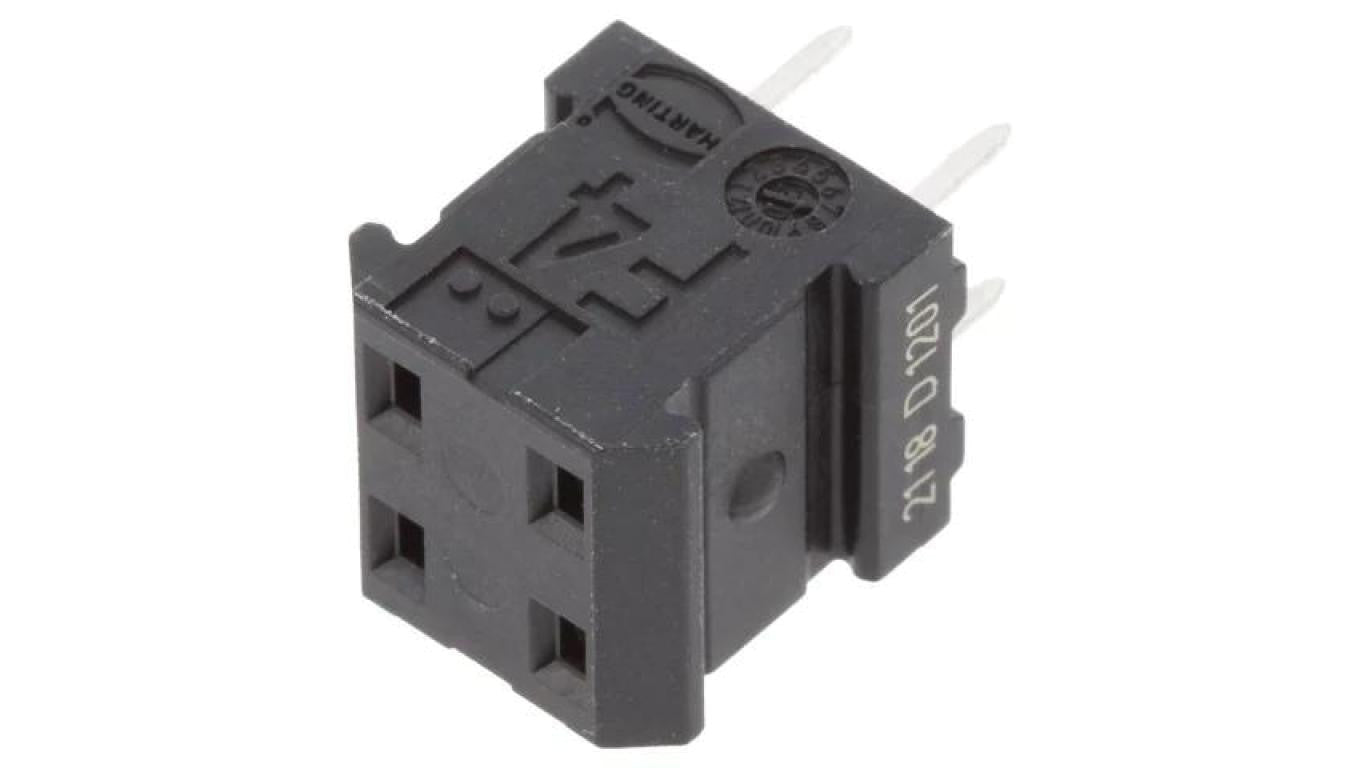 Złącze: płytka-płytka żeńskie na PCB, P4 har-modular THT 02529041201