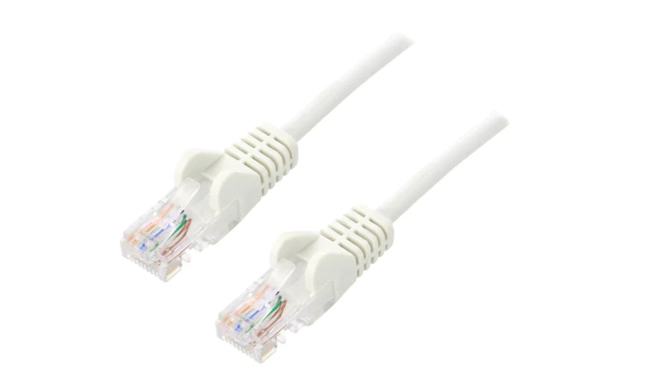 Patch cord U/UTP 5e linka CCA PVC biały 30m 27AWG 68507