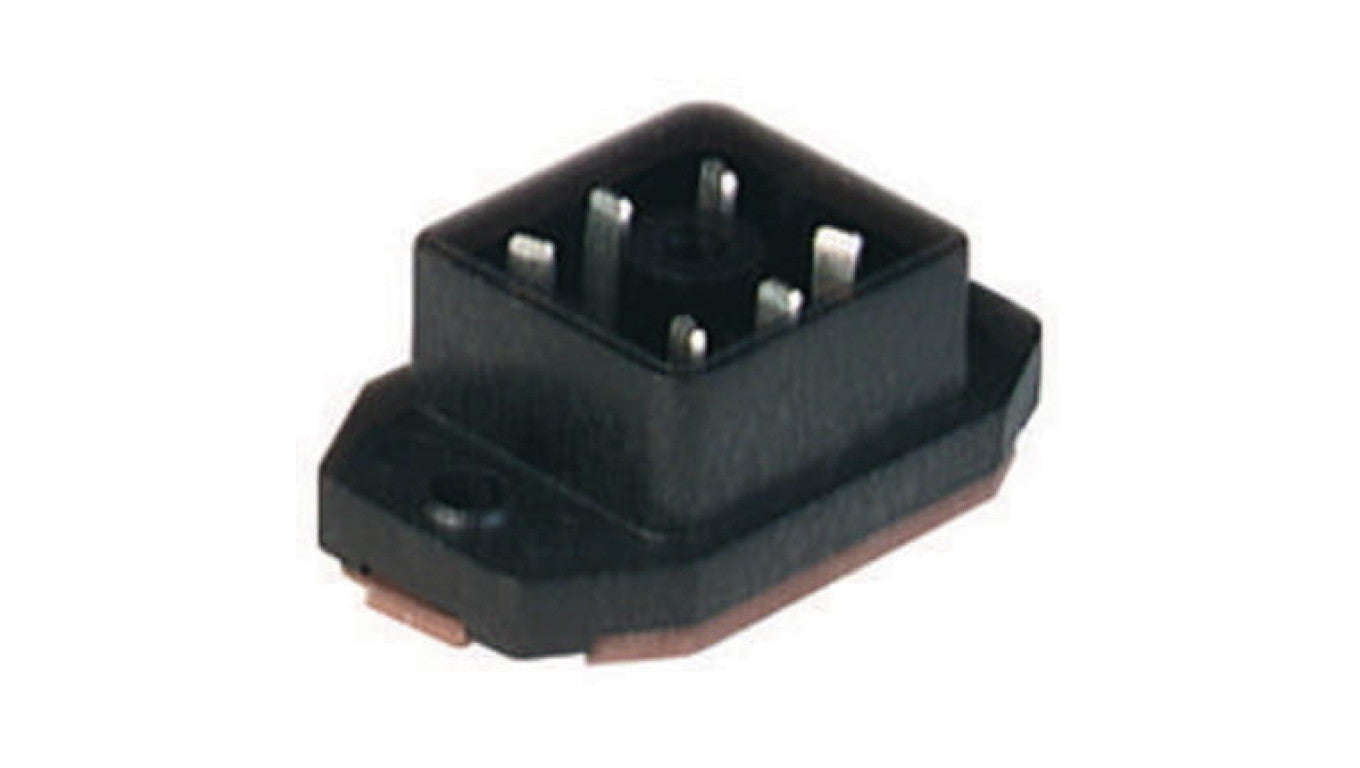 Złącze zasilające panelowe męski montaż tylny PCB 6-PINowy 230 VAC/DC 6A GO 60 FAV M