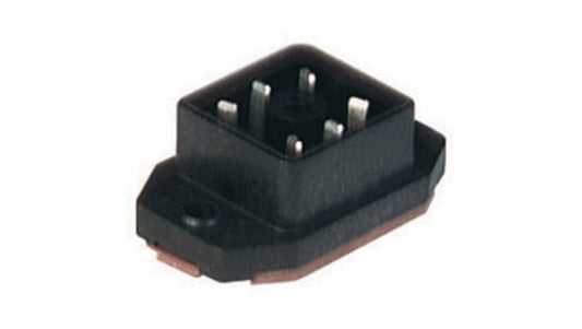 Złącze zasilające panelowe męski montaż tylny PCB 6-PINowy 230 VAC/DC 6A GO 60 FAV M