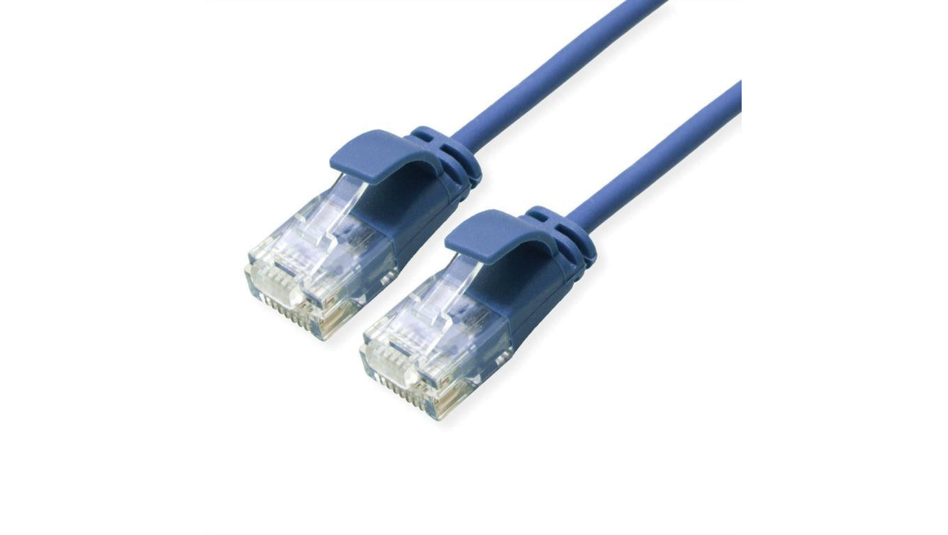 ROLINE UTP Data Center Patch Cord Cat.6A (Class EA), LSOH, bardzo cienki, niebieski, 2 m