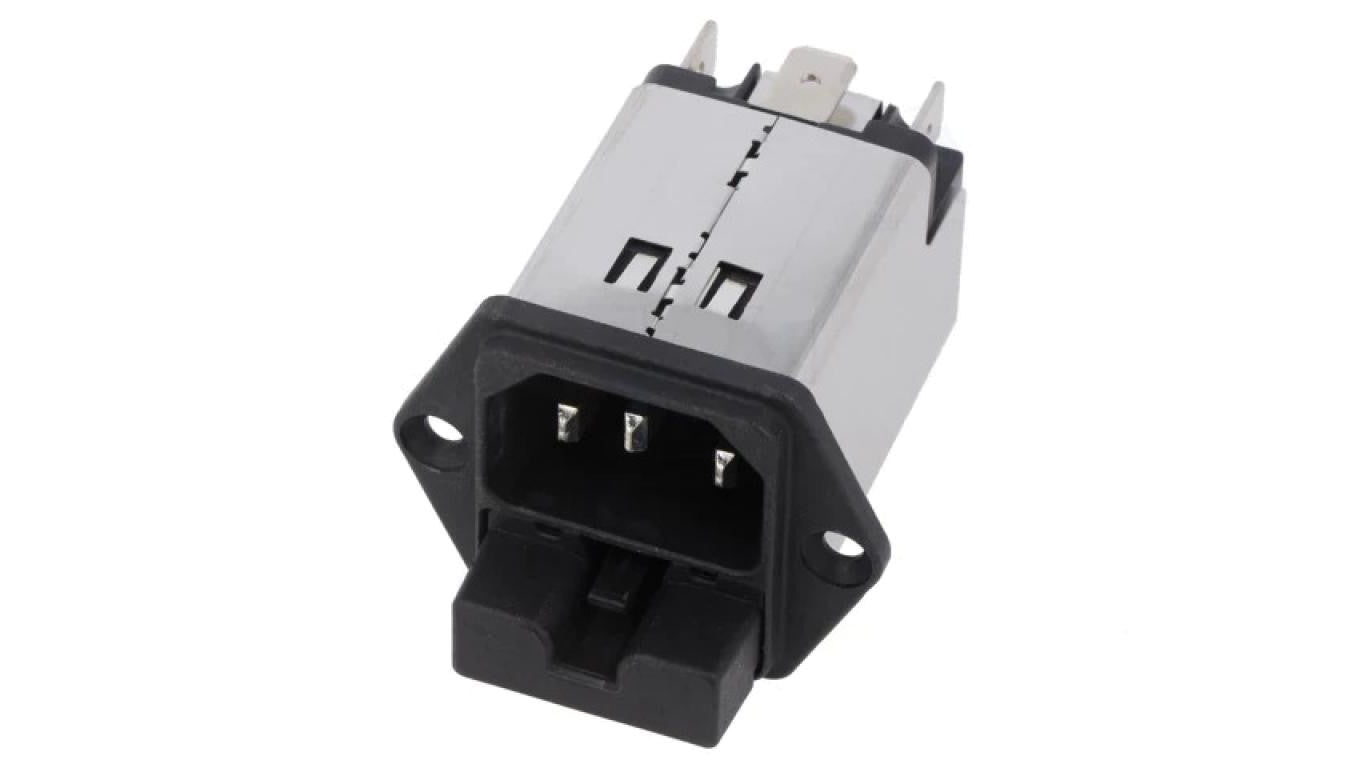 Złącze zasilające AC gniazdo męskie 2A 250VAC IEC 60320 5220 5220.0223.3