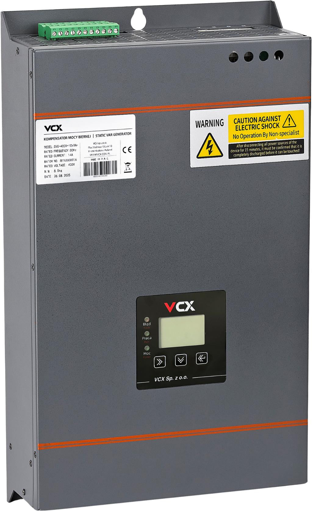 Kompensator mocy biernej VCX SVG 400V 15kVAr
