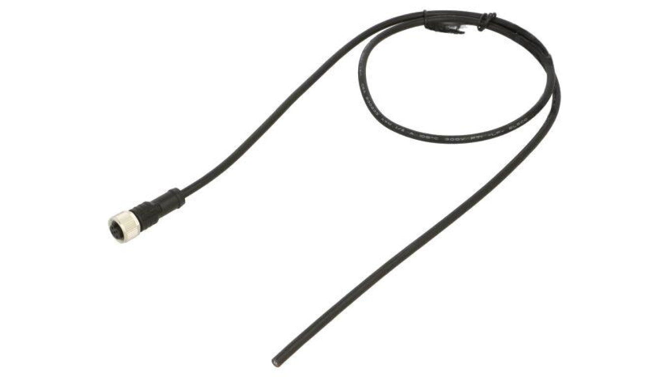 Złącze M12, żeńskie, PIN:4, wtyk, proste, 250V M12A-04BFFM-SL8D01