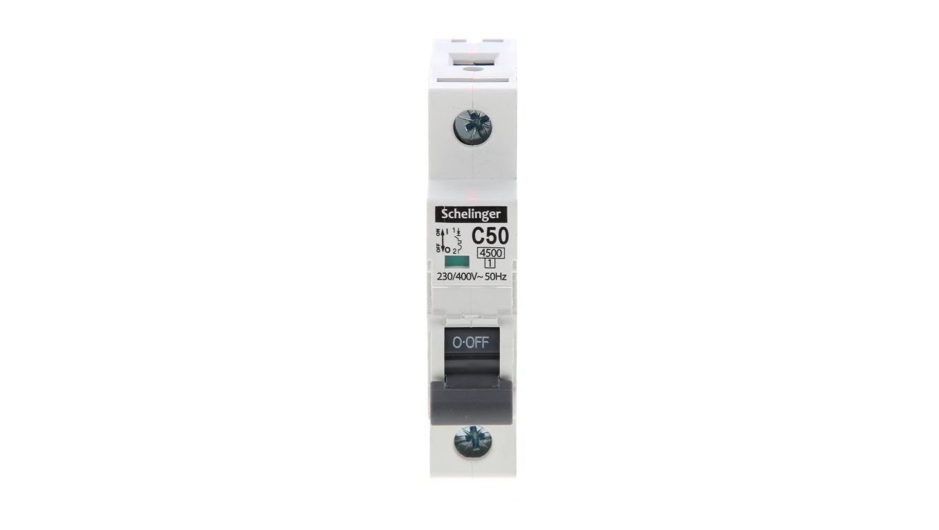 Wyłącznik nadprądowy 1P C 50A 4,5kA AC SCHELINGER A02-G7-1P-C50