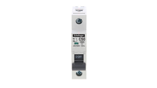 Wyłącznik nadprądowy 1P C 50A 4,5kA AC SCHELINGER A02-G7-1P-C50