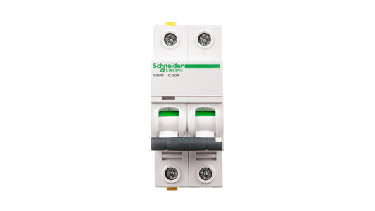 Wyłącznik nadprądowy 2P C 20A 6kA AC iC60N-C20-2 Acti9 A9F04220