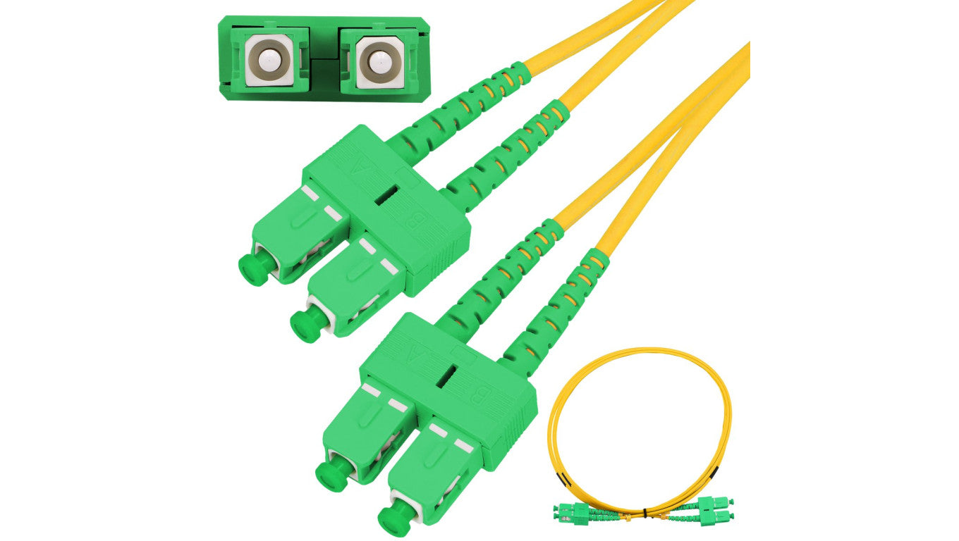 Patchcord Jednomodowy, Duplex, G652D, 3mm, 5m Extralink SC/APC-SC/APC