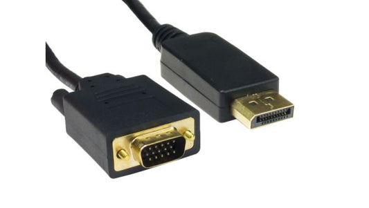 Kabel DisplayPort 5m Męskie DisplayPort to Męski adapter VGA Czarny