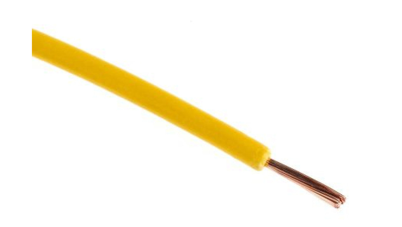 Kabel trzynormowy, dł. 100m 0,75 mm², 14 A, 1 kV DC, 600 V AC, Maks. +105C Żółty Zgodność z trzema normami, RS PRO