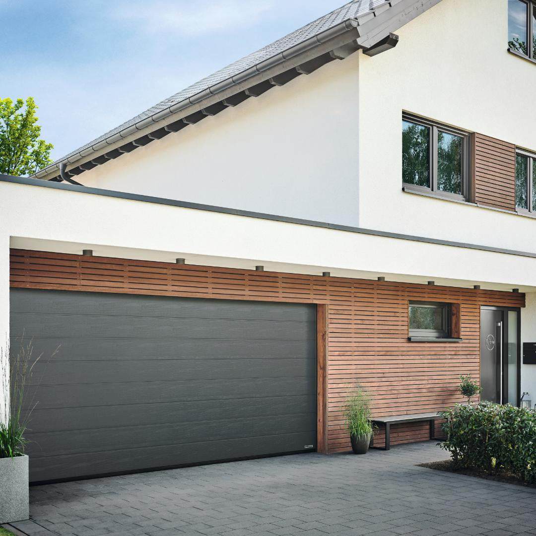 Brama garażowa Renomatic/Hormann 5000x2250mm (z napędem i szyną) - przetłoczenia M Woodgrain