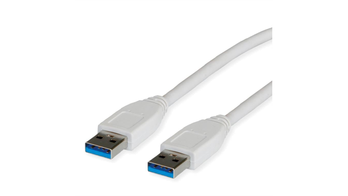 Kabel VALUE USB 3.2 Gen 1, typ A-A, biały, 3 m