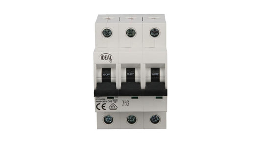 Wyłącznik nadprądowy 3P C 63A 6kA AC KMB6-C63/3 VDE 23166