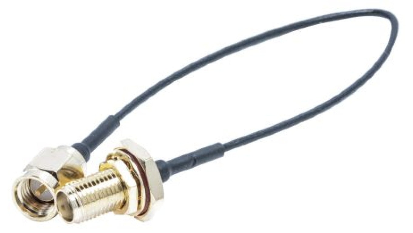 Kabel koncentryczny, Czarny Gniazdo SMA Wtyk SMA 150mm, RS PRO Z zakończeniem