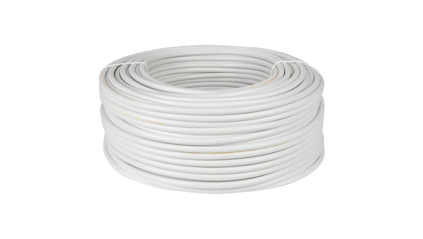 Kabel warsztatowy OWY / H05VV-F 2x0,75mm2 biały 300/500V giętki linka Elektrokabel /25m/