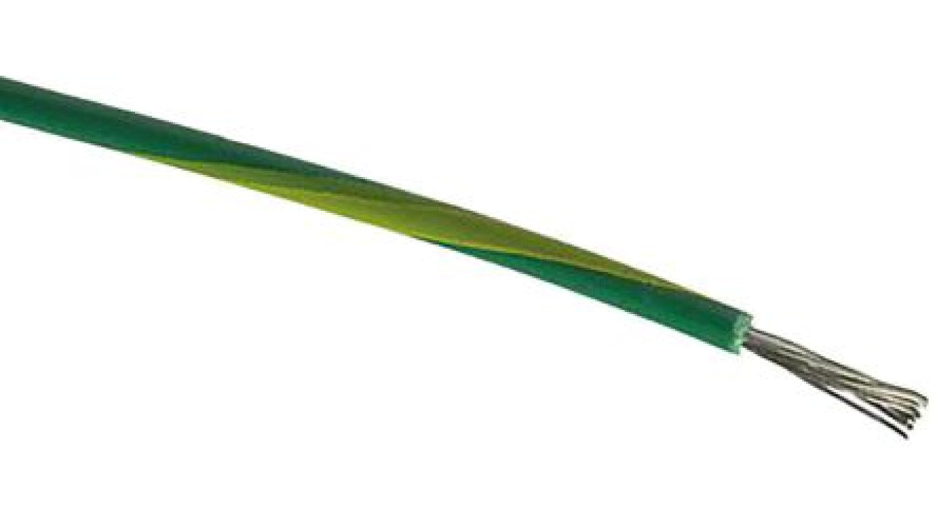 Jednożyłowy kabel sterowniczy CSA 4 mm², Maks. +70C 600 V Zielony/Żółty, RS PRO