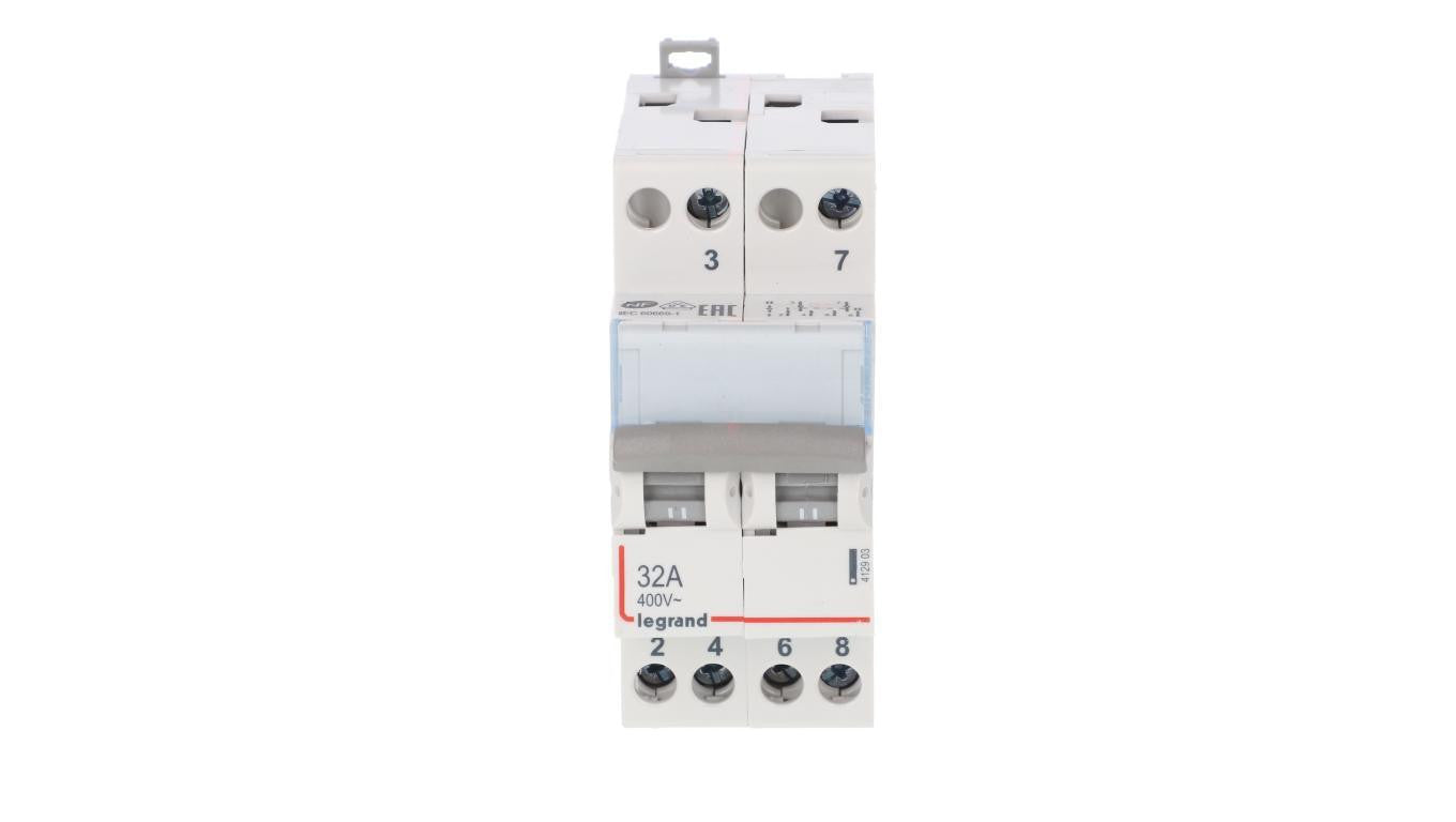 Przełącznik modułowy zasilania I-0-II (sieć-agregat) 32A 2P 32A 412903