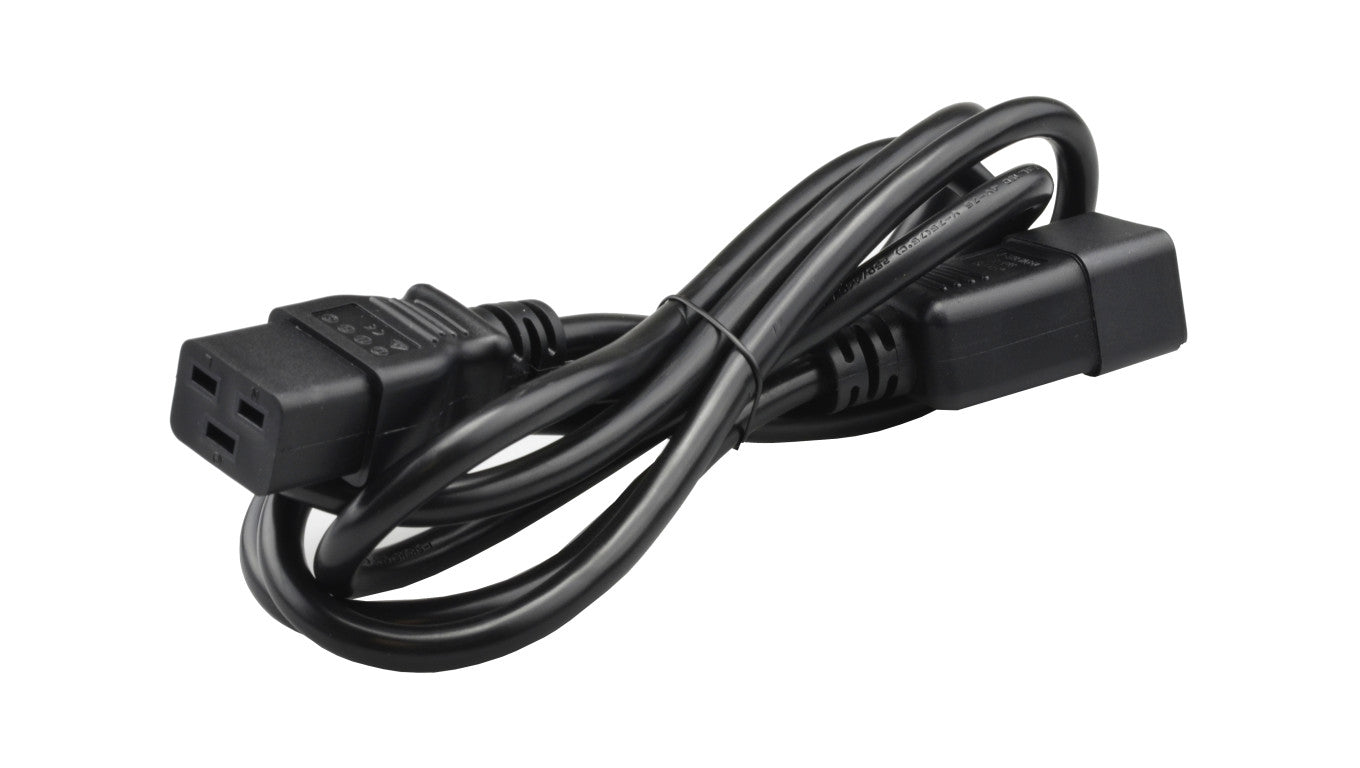 Przedłużacz 230V IEC320 16A C20/ C19 2m czarny