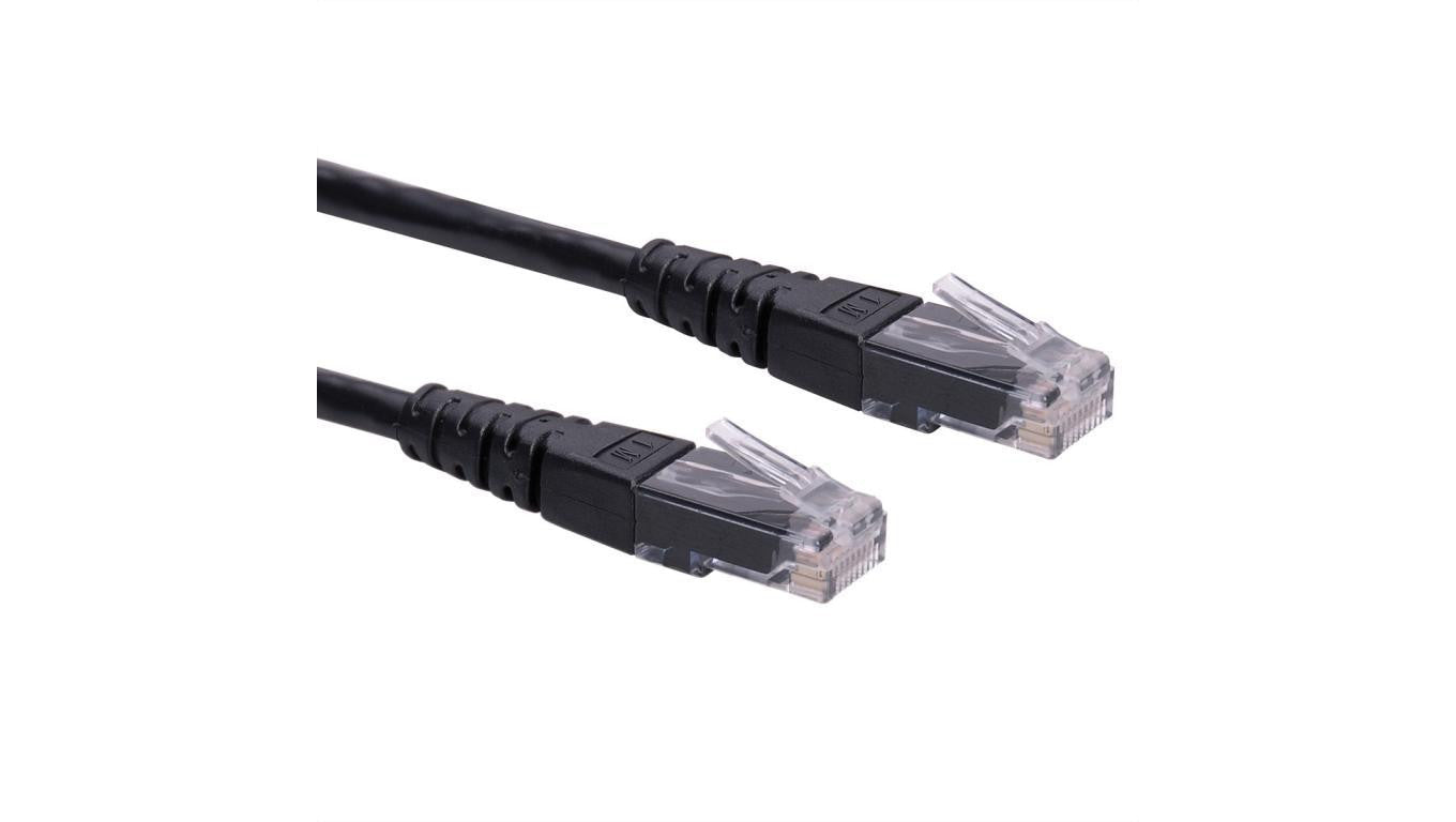 ROLINE Kabel krosowy Cat.6 UTP (klasa E), czarny, 0,5 m