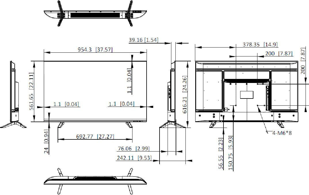 Monitor Hikvision DS-D5043F3-1V0S