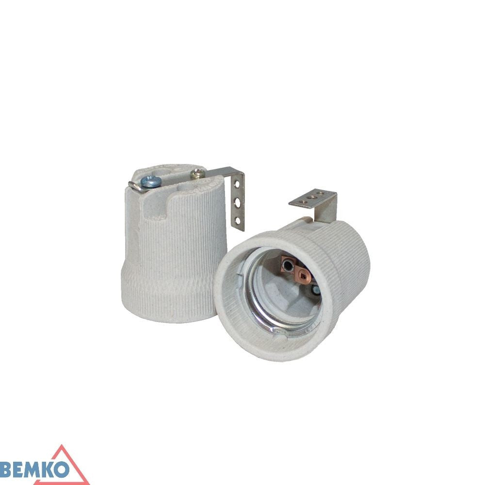 Oprawka ceramiczna E27 Z UCHWYTEM U