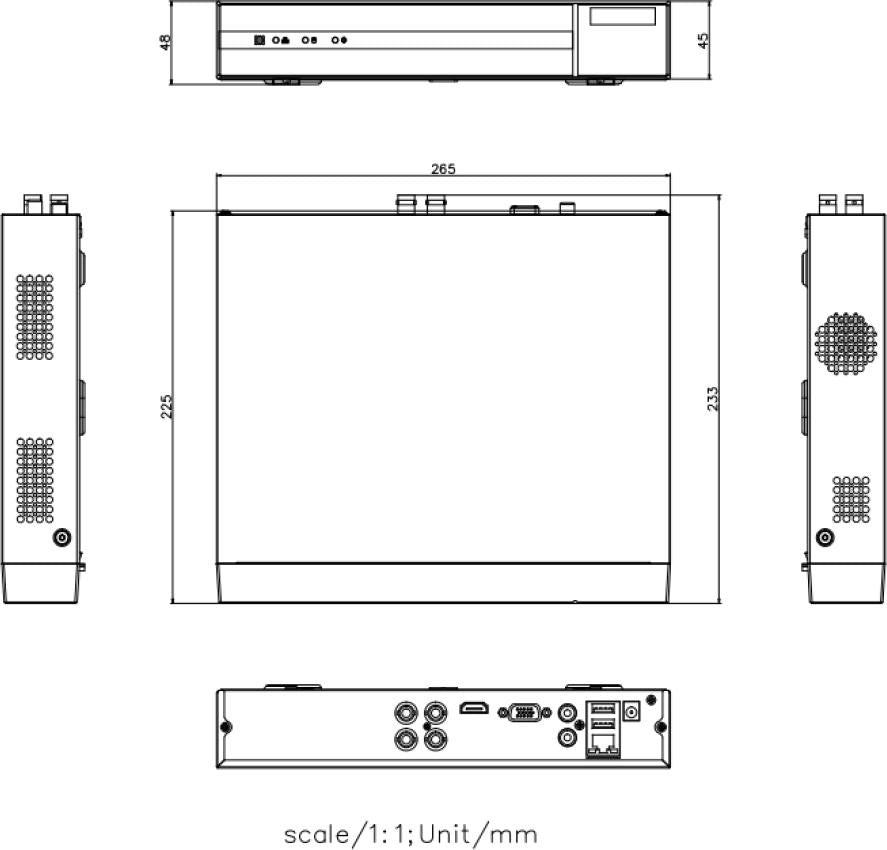Rejestrator 5w1 Hilook 8 kanałowy 8MP DVR-208U-M1/T