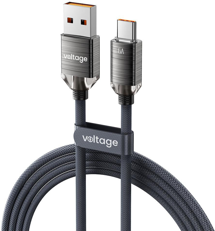 Kabel USB-A / USB-C Voltage PureCrystal 66W 100cm czarny
