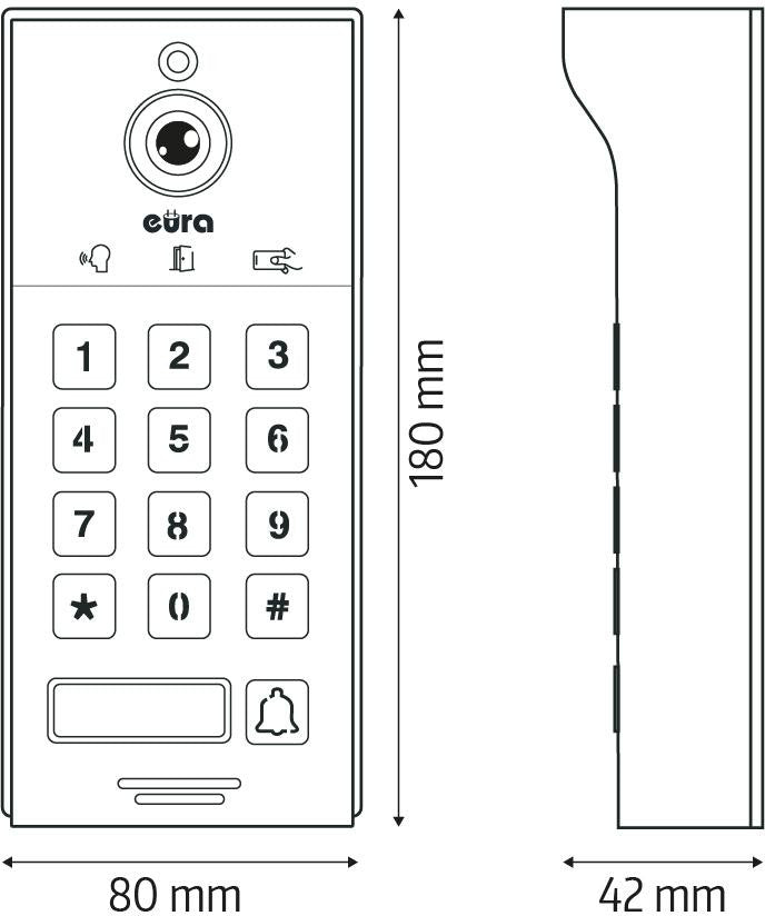 Wideodomofon EURA VDP-30C5 Tuya