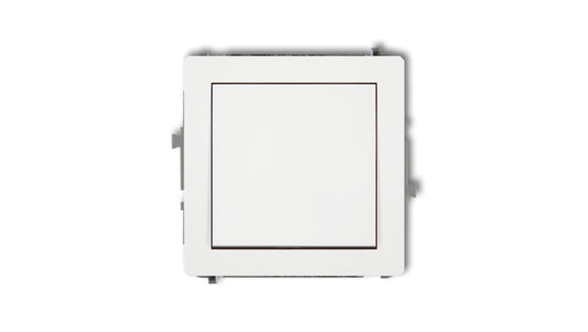 DECO Mechanizm łącznika zwiernego, jednobiegunowego (jeden klawisz, bez piktogramu), biały mat 25DWP-4.1