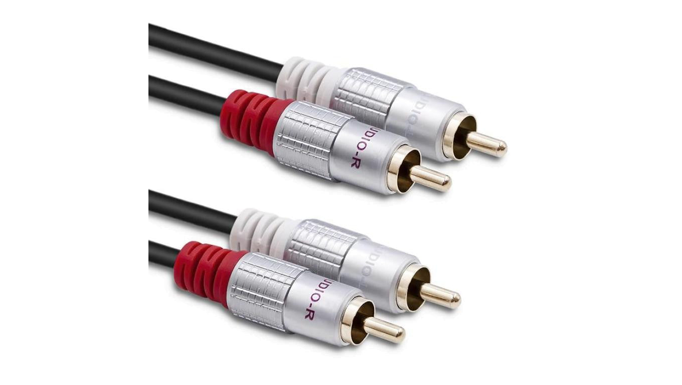 Qoltec Kabel 2x RCA męski / 2x RCA męski 2m Czarny