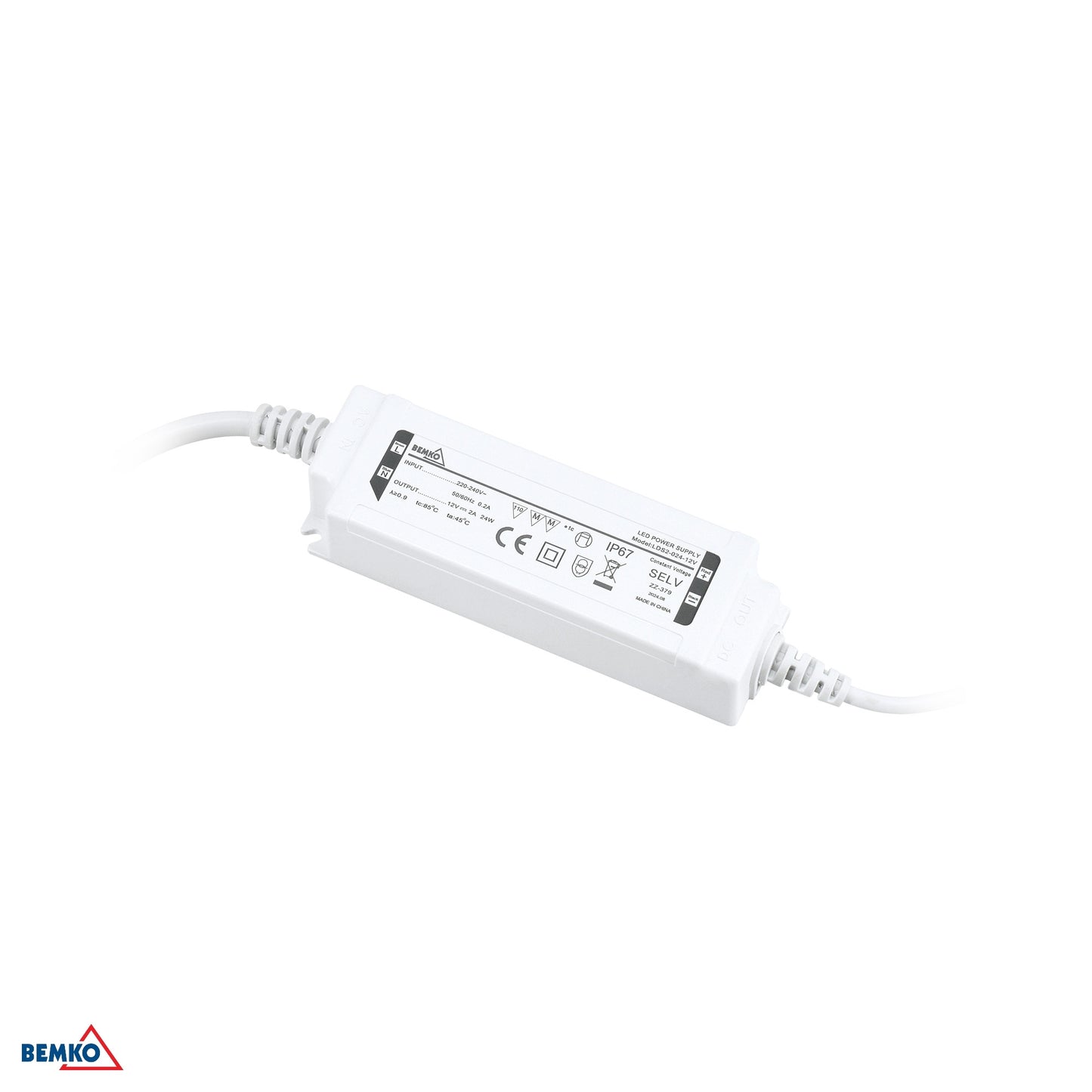Zasilacz elektroniczny LED hermetyczny IP67 12V 24W