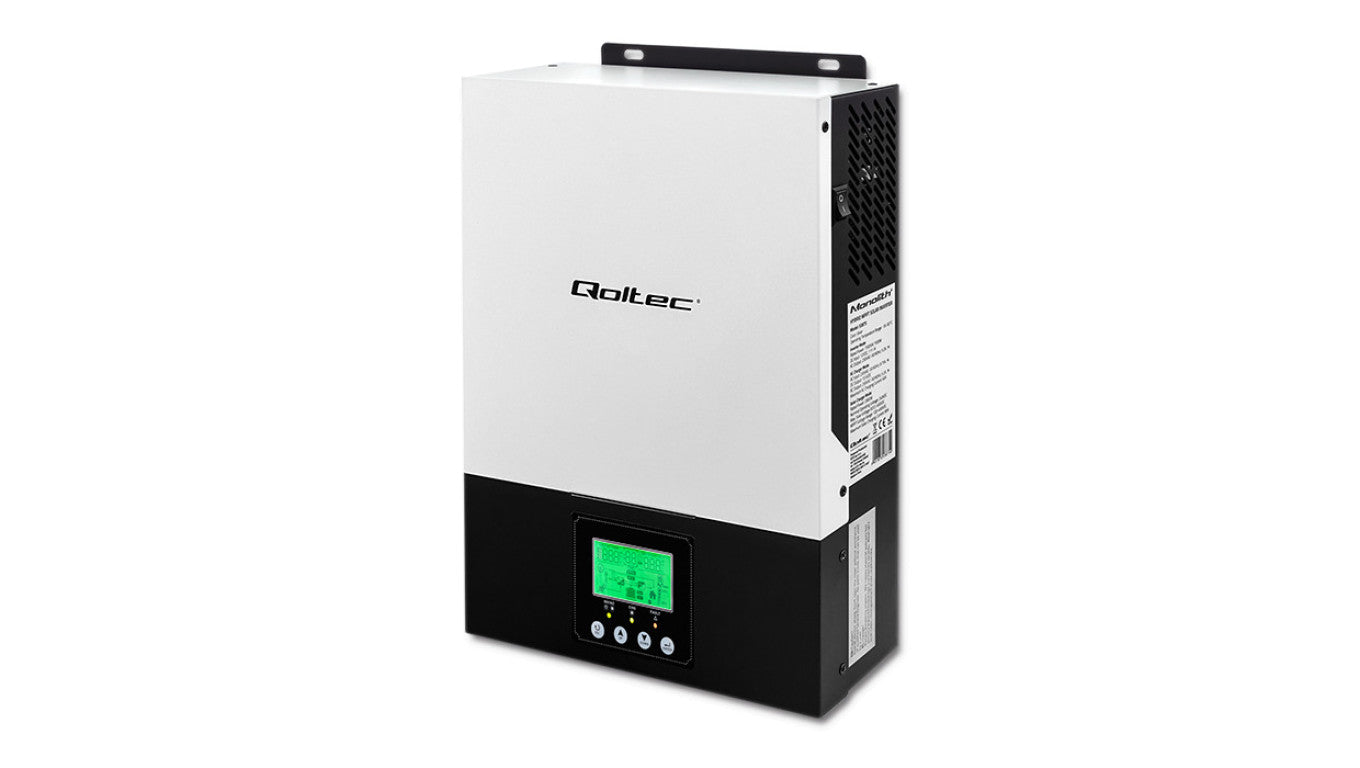 Qoltec Hybrydowy inwerter solarny Off-Grid 1.5kVA 1.5kW 80A 12V MPPT AGM GEL Sinus opcja Wi-fi
