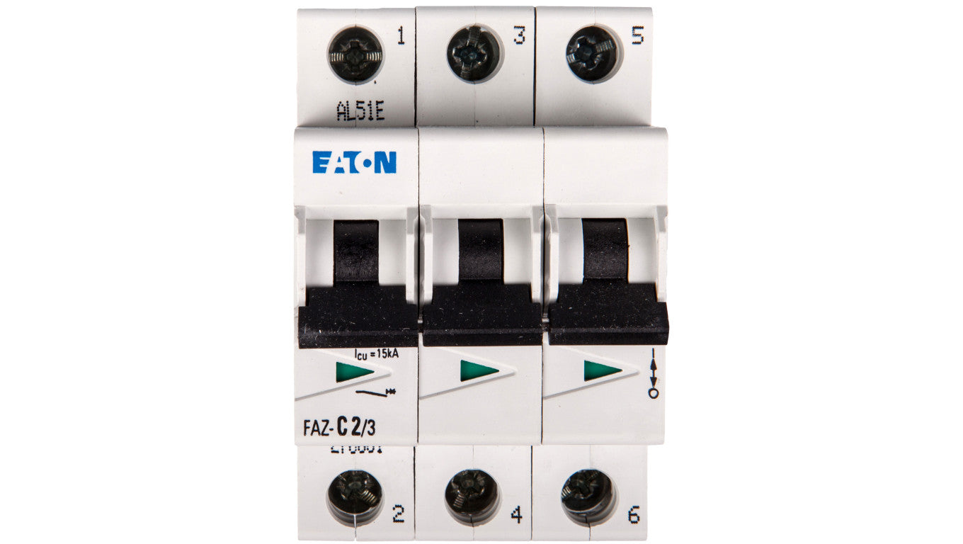 Wyłącznik nadprądowy 3P C 2A 15kA AC FAZ C2/3 278861